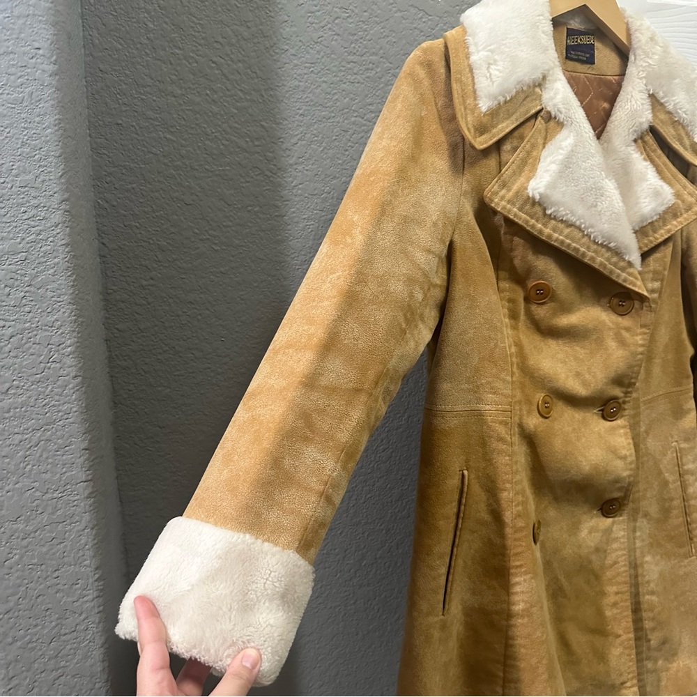 Vintage genuine Heeksuede brown jacket winter coat women’s size small medium - Picture 4 of 8
